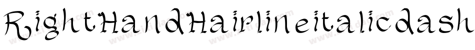RightHandHairlineitalicdash-x06r字体转换