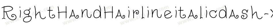 RightHandHairlineitalicdash-x06r字体转换