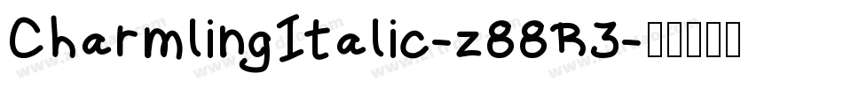CharmlingItalic-z88R3字体转换