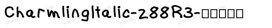 CharmlingItalic-z88R3字体转换