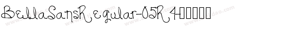 BellaSansRegular-05R4字体转换