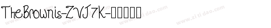 TheBrownis-ZVJ7K字体转换