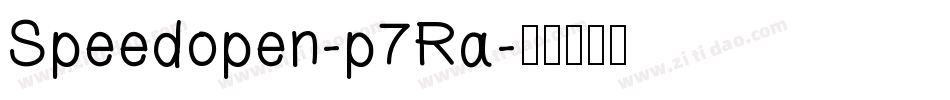 Speedopen-p7Ra字体转换