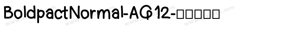 BoldpactNormal-AG12字体转换