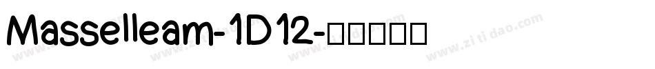 Masselleam-1D12字体转换