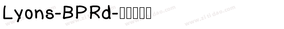 Lyons-BPRd字体转换