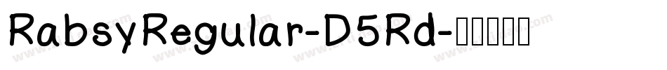 RabsyRegular-D5Rd字体转换
