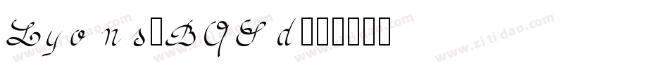 Lyons-BPRd字体转换
