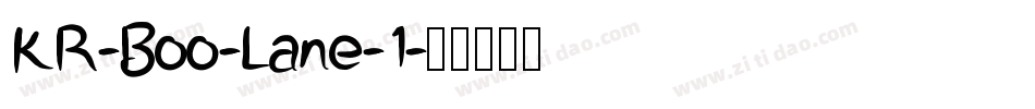 KR-Boo-Lane-1字体转换