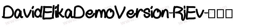 DavidElikaDemoVersion-RjEv字体转换