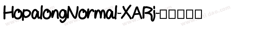 HopalongNormal-XARj字体转换