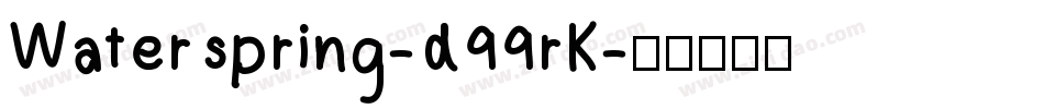 Waterspring-d99rK字体转换