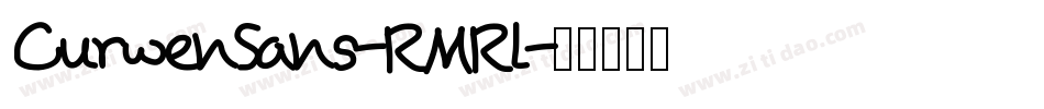 CurwenSans-RMRl字体转换