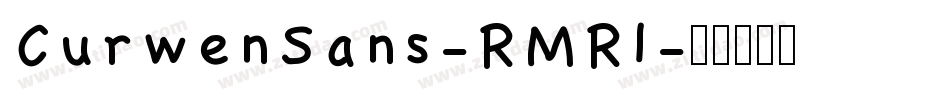 CurwenSans-RMRl字体转换