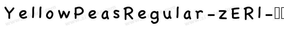 YellowPeasRegular-zERl字体转换