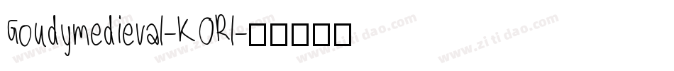 Goudymedieval-K0Rl字体转换