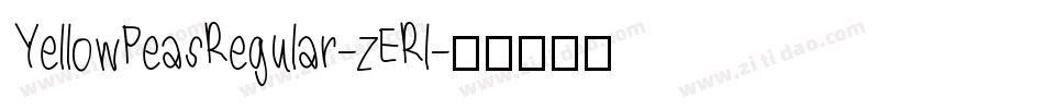 YellowPeasRegular-zERl字体转换