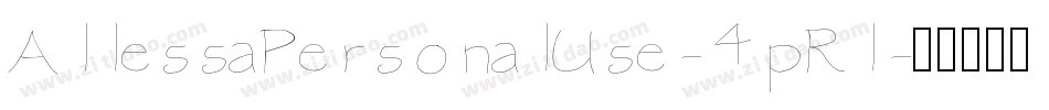 AllessaPersonalUse-4pRl字体转换