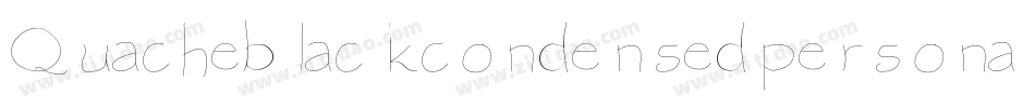 Quacheblackcondensedpersonal-2OWRl字体转换