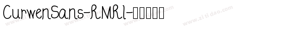 CurwenSans-RMRl字体转换