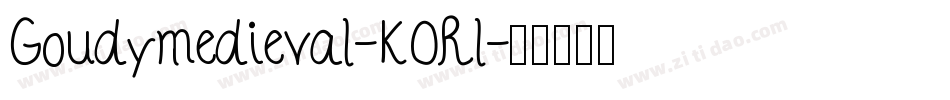 Goudymedieval-K0Rl字体转换