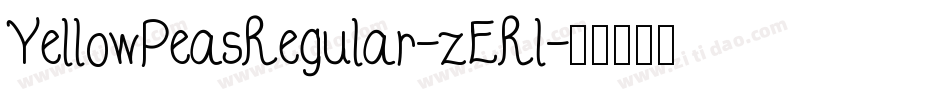 YellowPeasRegular-zERl字体转换