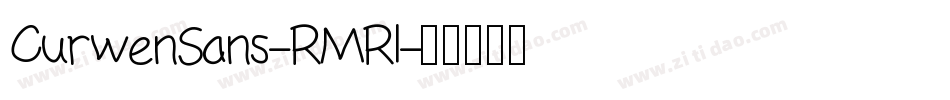 CurwenSans-RMRl字体转换