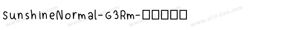 SunshineNormal-G3Rm字体转换