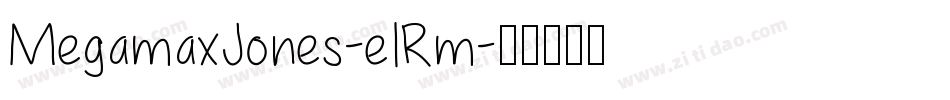 MegamaxJones-elRm字体转换
