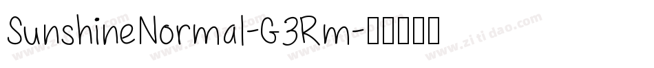SunshineNormal-G3Rm字体转换
