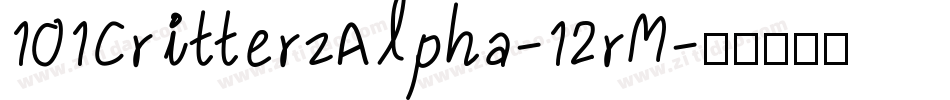 101CritterzAlpha-12rM字体转换