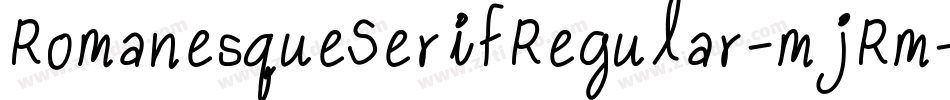 RomanesqueSerifRegular-mjRm字体转换