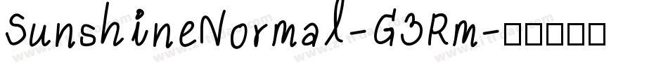 SunshineNormal-G3Rm字体转换