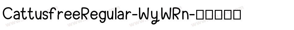 CattusfreeRegular-WyWRn字体转换