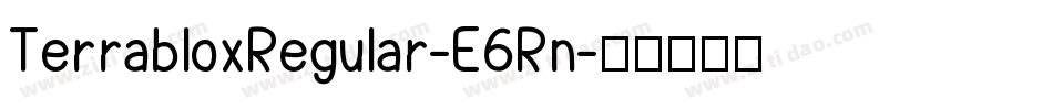 TerrabloxRegular-E6Rn字体转换