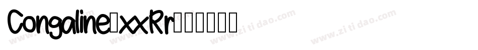 Congaline-xxRr字体转换