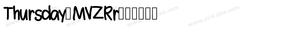 Thursday-MVZRr字体转换