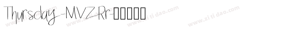 Thursday-MVZRr字体转换