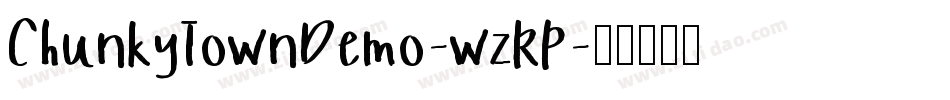 ChunkyTownDemo-wzRP字体转换