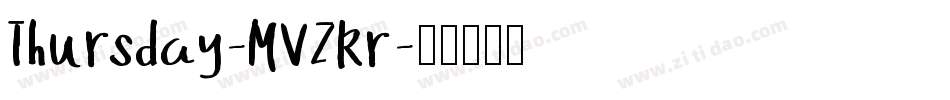 Thursday-MVZRr字体转换