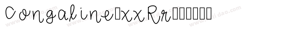Congaline-xxRr字体转换