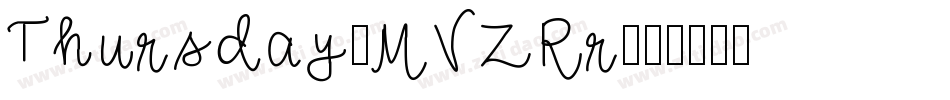 Thursday-MVZRr字体转换