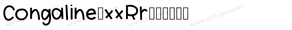 Congaline-xxRr字体转换