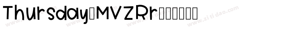 Thursday-MVZRr字体转换