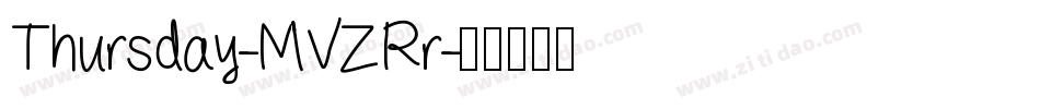 Thursday-MVZRr字体转换