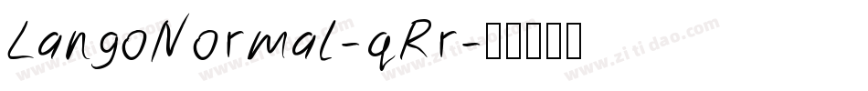 LangoNormal-qRr字体转换