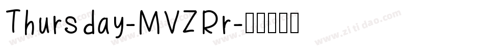 Thursday-MVZRr字体转换