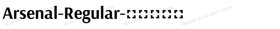 Arsenal-Regular字体转换