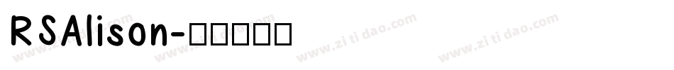 RSAlison字体转换
