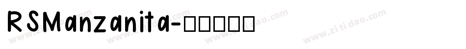 RSManzanita字体转换